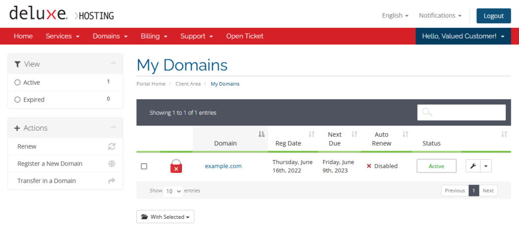 My Domains