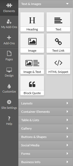 Website Builder Elements